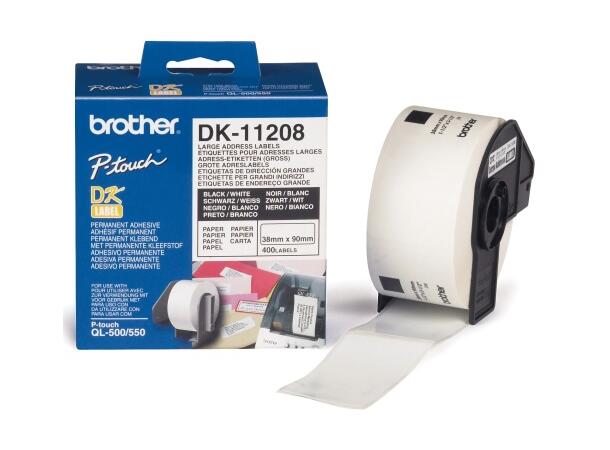 Etikett BROTHER DK11208 adr 38x90mm 400 